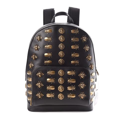 GUCCI Calfskin Animal Studs Medium Day Backpack 